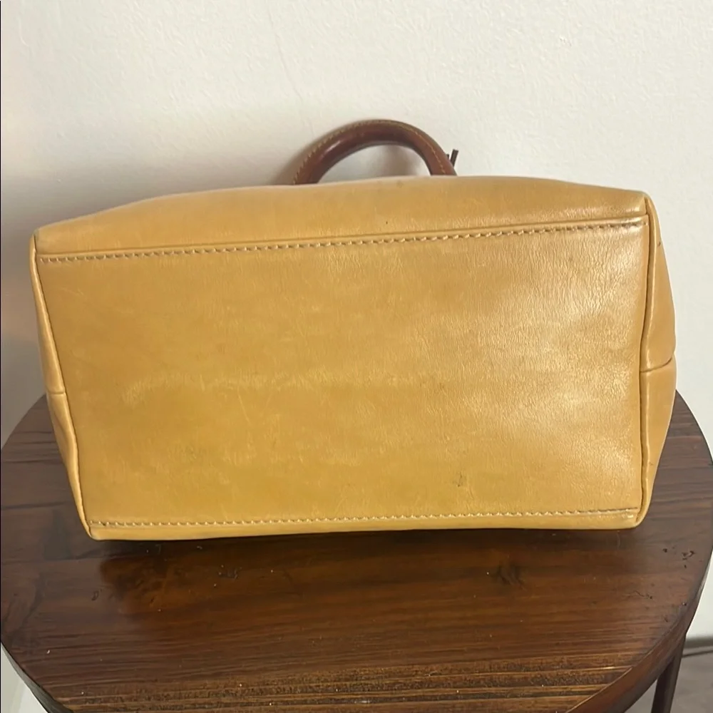 Dooney & Bourke Tan and Brown Satchel with Structured Design - Picture 8 of 13